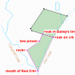 Parcels with corner descriptions displayed